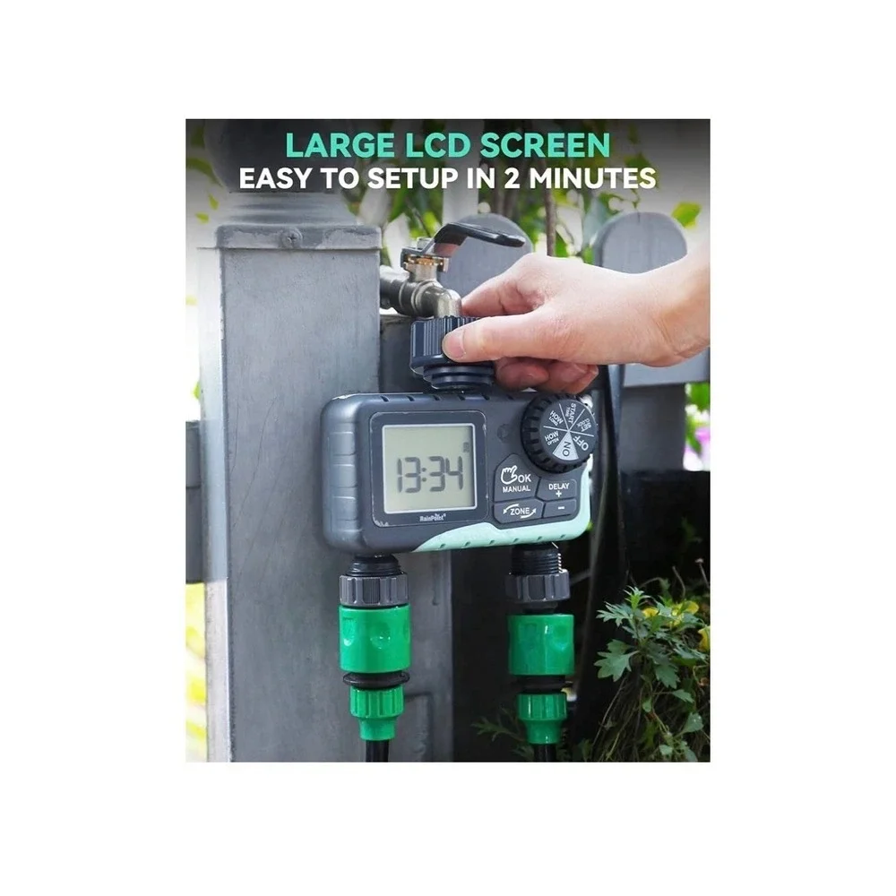 RAINPOINT‎ 3 Zone Sprinkler Timer with Brass Inlet Water Timer for Garden